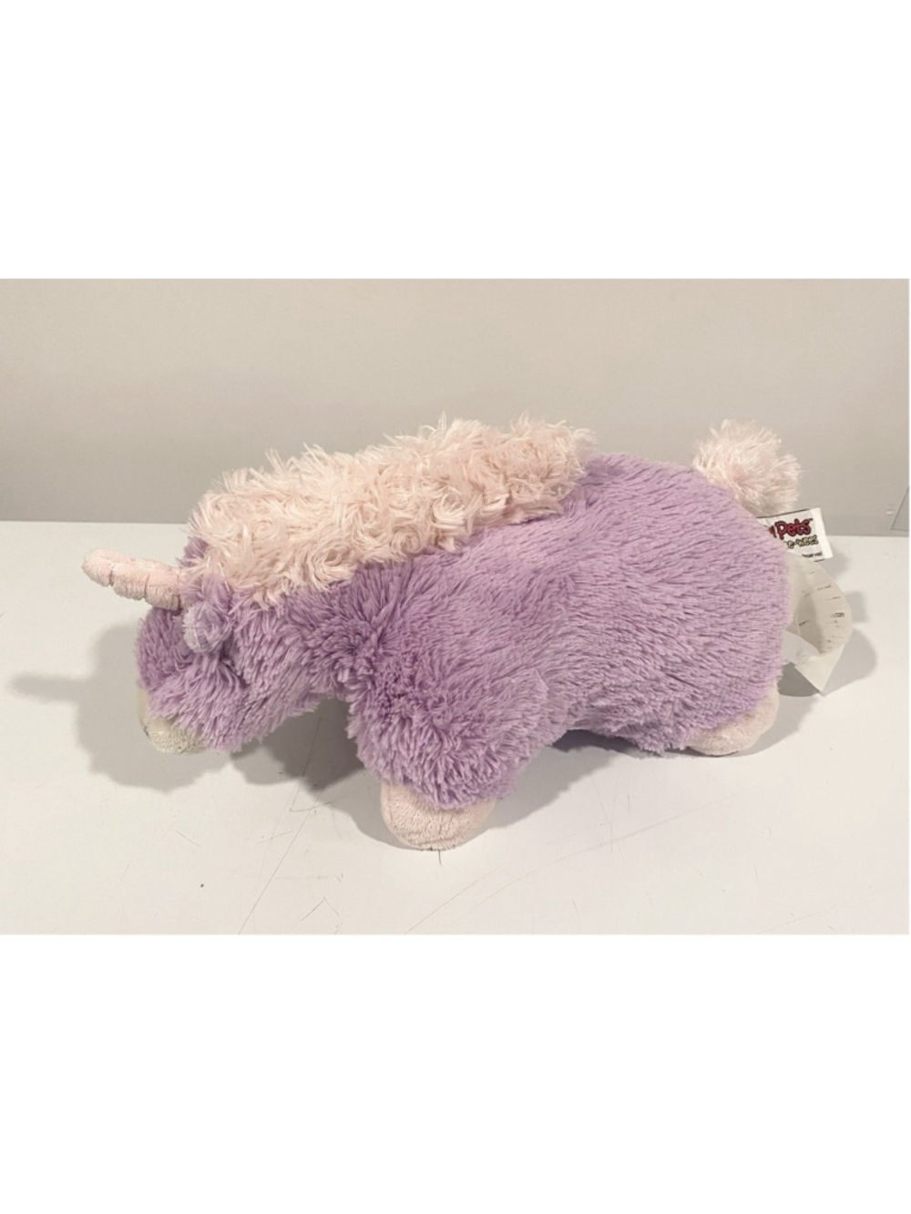 Pillow Pets Pee-Wees Magical Unicorn 11” Purple Pink Plush 2010 Folding